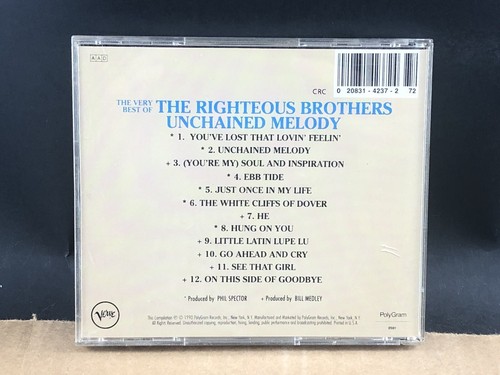 Very Best Of The Righteous Brothers, Unchained MelodyCD, MULTIPLE CD'S SHIP FREE - Picture 2 of 3