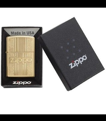 Zippo 29677 Pattern Design High Polish Brass Windproof Lighter for 
