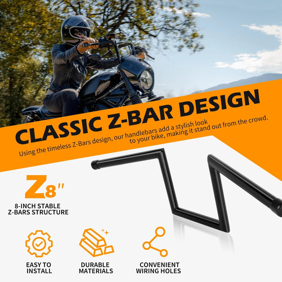 Manillar colgante Ape para Honda Shadow VT 750 1100 / VTX 1300 8" 10" elevación 1" Foto 3 de 4