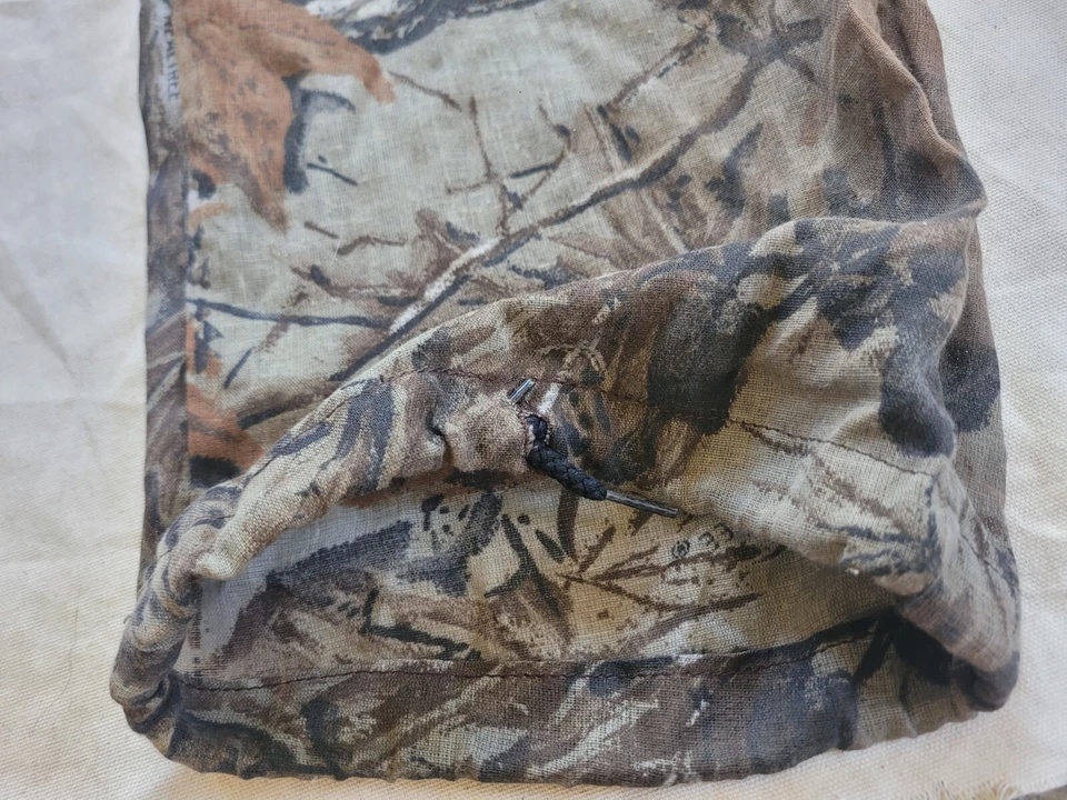 Vintage 70s 80s 90s Camo Light Spring Suit Pants Zip Up Top Turkey Size Large - Image 3 of 4