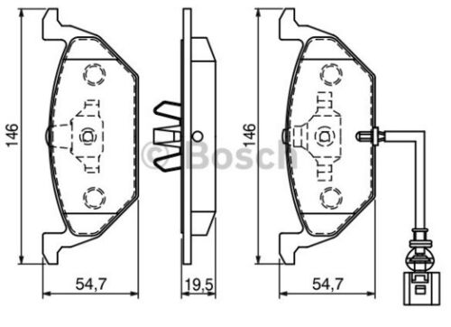PASTIGLIE PASTICCHE FRENO BOSCH ANTERIORI + POSTERIORI VW GOLF 5 V 1.9 1900 TDI - Imagen 3 de 3