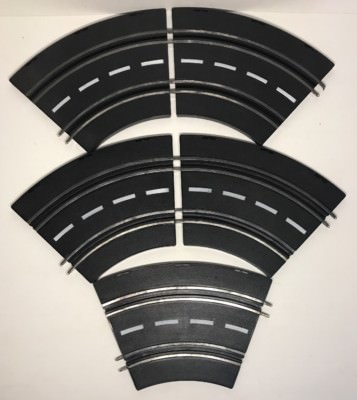 Lot2 De 19 Rails Courbés Court En Plastique Rigide Pour Circuit Scalextric 87920