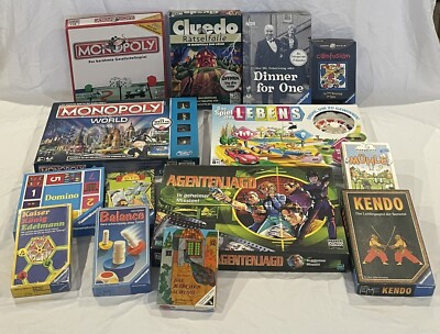 Brettspiele - Monopoly - Spiel des Lebens - Cludeo - Kendo - Domino u.v.m.