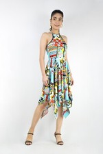Artyska Women's Antique Halter Neck Dress