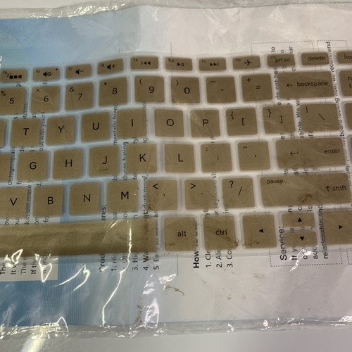 Casebuy Black Keyboard Silica Gel Membrane Protection - Tan/Gold - 第 3/7 張圖片