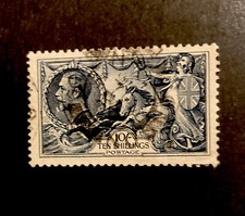 GB KING GEORGE V SG 452 10S INDIGO RE ENGRAVED FINE USED