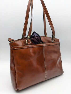 PATRICIA NASH Poppy Heritage Collection vintage leather women's tote bag -Defect