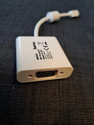 Hama Mini DisplayPort auf VGA Adapter Kabel für Apple MacBook / iMac / Mac - Bild 1 von 4
