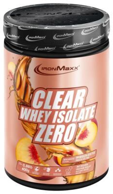 IronMaxx Clear Whey Isolate Zero, 400 g Dose, Pfirsich-Eistee