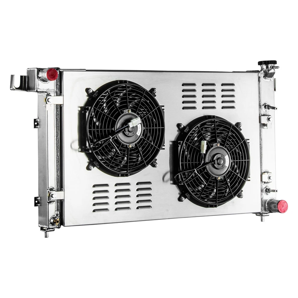 3-Row Aluminum Radiator+Shroud Fan for 94-02 Dodge Ram 1500 2500 3500 5.2 5.9 Foto 3 de 4