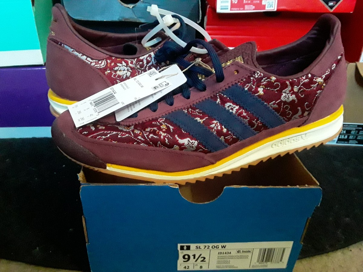 Wmns Adidas Originals SL 72 OG Suede Ornate Carpet Pack Shadow Red