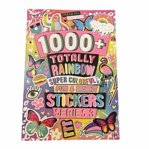 1000+ Totally Rainbow Super Colorful Fun & Bright Sticker Book Series 3 NEW - Afbeelding 1 van 10