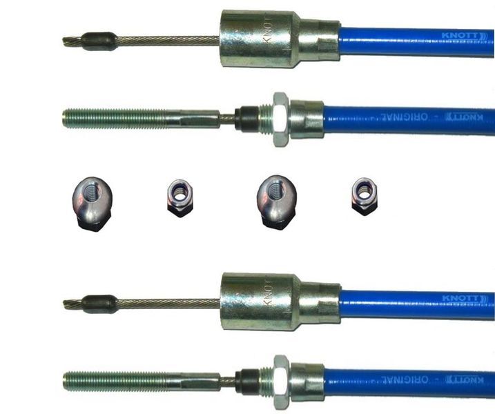 Cavi Freno Rimorchio Knott 37086.23 - 2 Pezzi Nirosta 1830/2040mm