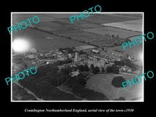 OLD LARGE HISTORIC PHOTO OF CRAMLINGTON ENGLAND AERIAL VIEW OF THE TOWN c1930 1