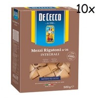 10X Pasta De Cecco Mezzi Rigatoni Integrali 26 Vollkorn Italienisch Nudeln 500 G