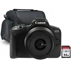 Canon EOS R50 Camera w/ RF-S 18-45mm IS STM Lens + 64GB SDXC Card + Camera Case