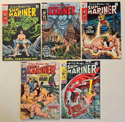 SUB-MARINER Prince Namor Marvel Comics #13, 16, 17, 18, 19 Silver Age Lot-5