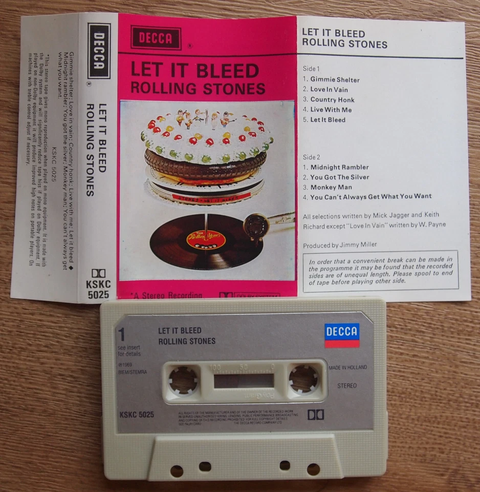 ROLLING STONES - LET IT BLEED (DECCA KSKC5025) NETHERLANDS CASSETTE TAPE - Image 2 of 3