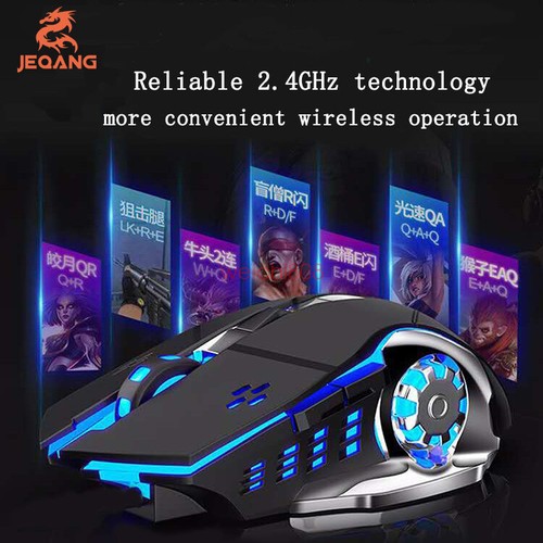 6D LED Rechargeable Wireless Backlit USB Optical Ergonomic Gaming Mouse Mice - Picture 4 of 16