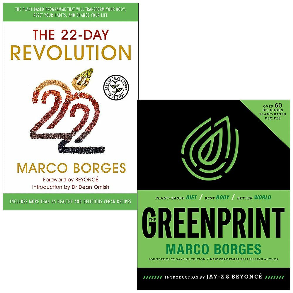 Marco Borges 2 Books Collection Set 22-Day Revolution, Greenprint Paperback NEW