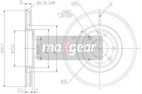 2X Maxgear 19-0807 Bremsscheibe FüR CitroËN DS Opel Peugeot