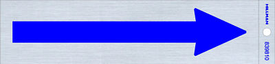 Hillman 839810, Blue Nickel Arrow Sign, Mylar 2x8 Self-Adhesive
