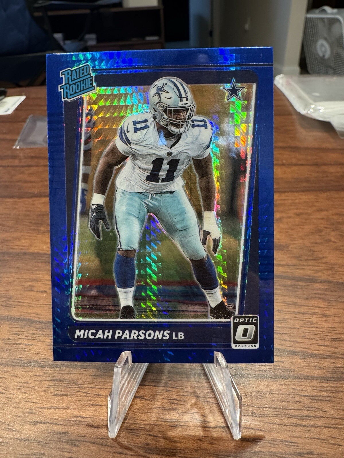 2021 Panini Donruss Optic Micah Parsons Blue Hyper Rated Rookie