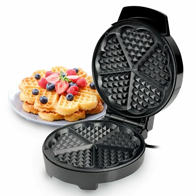 Waffeleisen Eisen Herzform Antihaft 5 Belgisch 1000W Maschine Backen