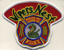 New York City - Engine - 302 / Lad - 155 "Vipers Nest" (5" x 4.25") fire patch