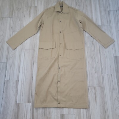 Dion Western Khaki Beige Cowboy Duster Texas Denim XS