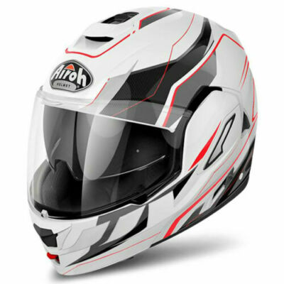 Airoh Rev Revolution Flip Front White/Red Convertible Motorcycle touring helmet | eBay Airoh Rev Revolution Flip Front White/Red Convertible Motorcycle touring helmet | eBay