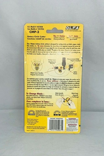 New Genuine Olfa Rotary Circle Cutter CMP-3 - Picture 2 of 2