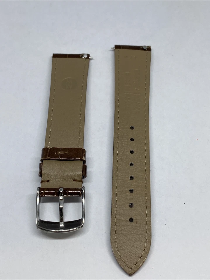 Michele Men's Genuine Alligator Two-Piece Strap Watch Band WK39 - Image 2 of 3