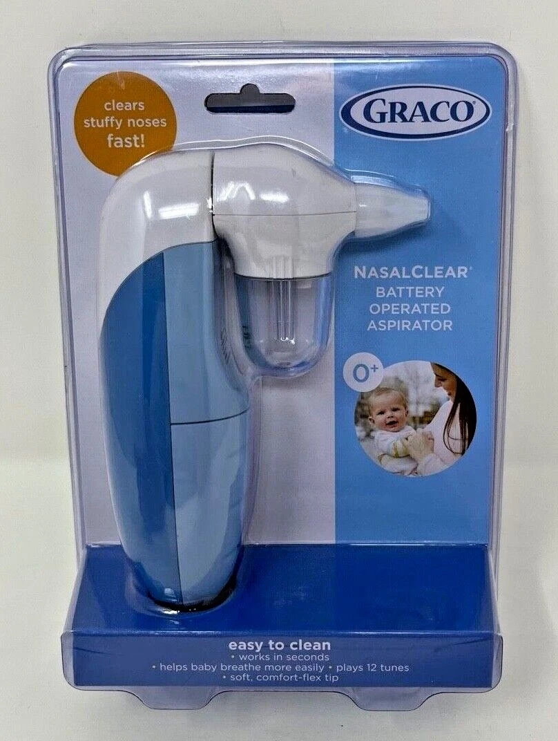 Graco NasalClear Nasal Aspirator Clears Stuffy Nose Fast NEW