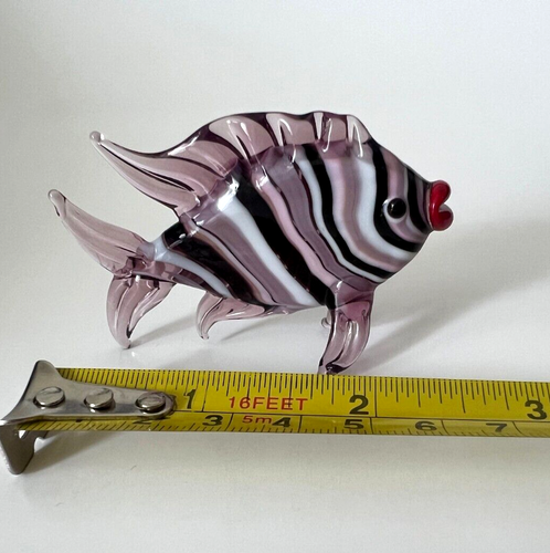 New Colors! Murano Glass, Handcrafted Unique Lovely Fish Figurine, Size 2 - Picture 10 of 12