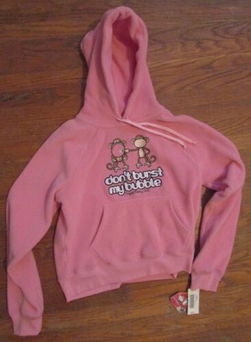 Bobby Jack DON'T BURST MY BUBBLE Hoodie Juniors M 7/9 Pink Vintage Y2K