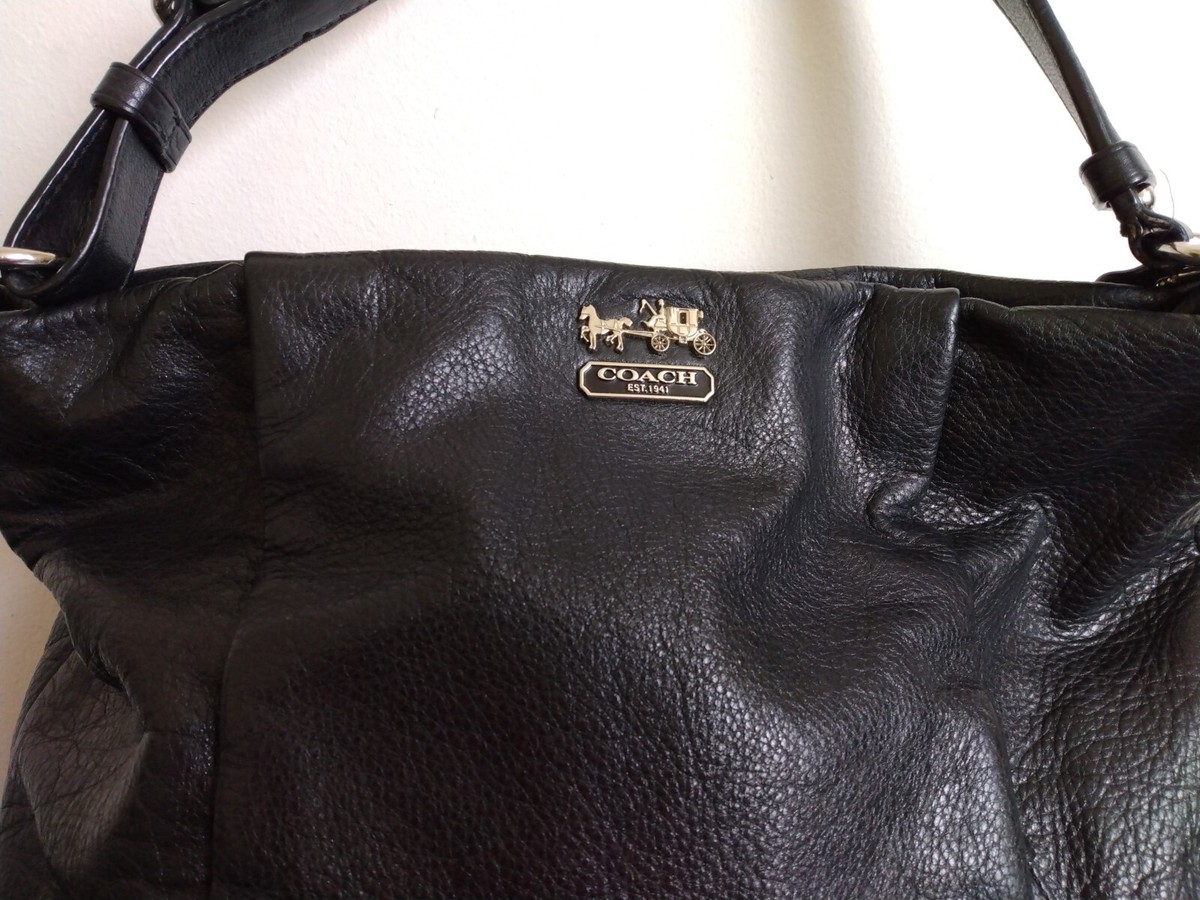COACH 2WAY Shoulder Bag Shoulder Leather Gold Hardware Black COACH 2WAY Shoulder Bag Shoulder Leather Gold Hardware Black