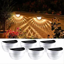 6XOutdoor Solar LED Deck Lights Path Garden Patio Pathway Stairs Step Fence Lamp