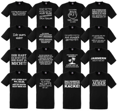 Tshirt mit Spruch Fun lustig witzig Motiv Aufdruck Shirt Sprüche Unisex Geschenk