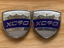 2pc For Volvo Boot Rear Trunk Side Emblem Sticker Decal Metal Badge Xc90 Silver