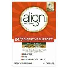 Align Probiotic Pro Formula 63 Capsules Daily Digestive Support Bloating Gas