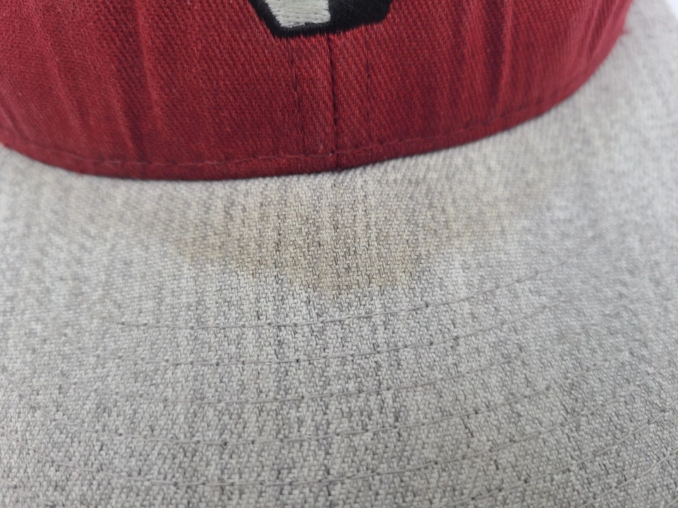 Volcom Stone Distressed Flex Fitted L-XL Hat Cap Skate Surf Men Women Red Gray - Image 4 of 4