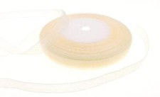 Sheer Organza Ribbon Cream 3/8" x 50 Yards