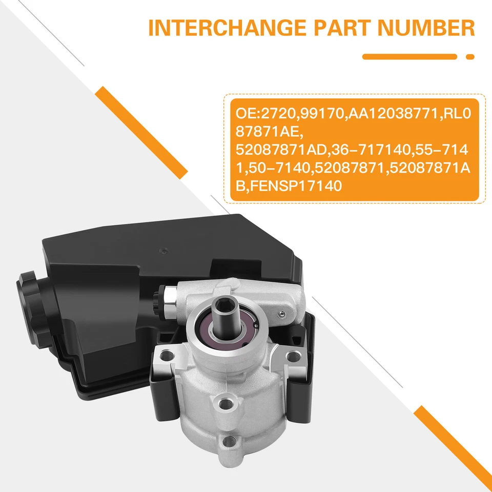 Bomba de dirección asistida para Jeep TJ Jeep Wrangler L6 1997-2003 4,0 L 55-7140 36P1488 Foto 3 de 4