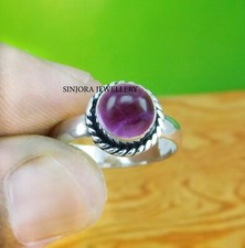 Amethyst Gemstone 925 sterling silver handmade Gift Ring US size 5 to 13
