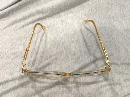 VTG 1980s CAZAL Plastic Eyeglasses FRAMES ONLY Clear & Turquoise w/Original Case - Picture 3 of 11
