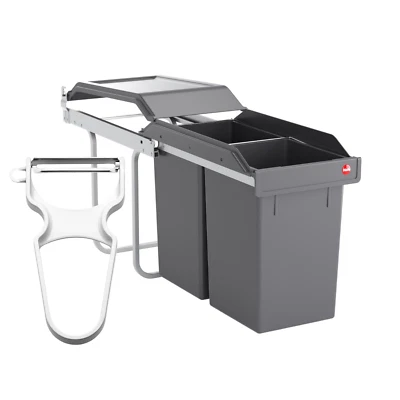 Hailo Abfallsammler 1947001 Tandem 2x 15 Liter mit Ritter Sparschäler 203025 - Bild 1 von 4