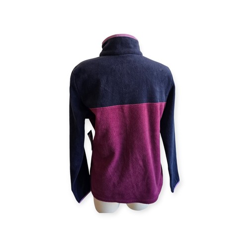 COLUMBIA Women's Benton Springs Snap-Front Fleece Pullover Purple Size L - Picture 2 of 7