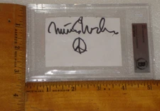 BAS-Beckett-Matthew Modine Encapsulated  Signed Slabbed Autograph Cut paper