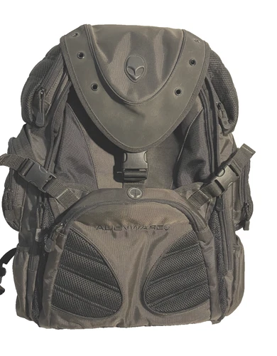 Vintage Alienware Deluxe Oversize Gaming Laptop Backpack, Black/Gray